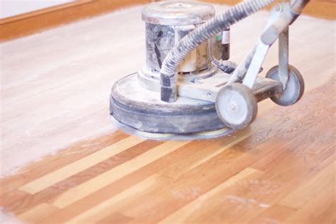 buffing a prefinished hardwood floor